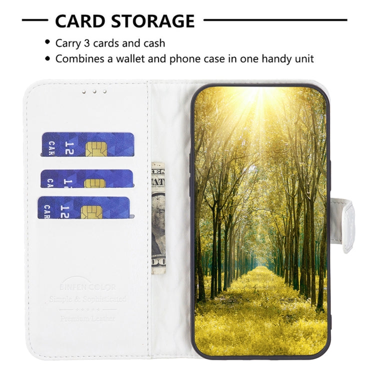 For Honor X6a Diamond Lattice Wallet Flip Leather Phone Case(White) - Honor Cases by PMC TechLife | Online Shopping South Africa | PMC TechLife | Buy Now Pay Later Mobicred