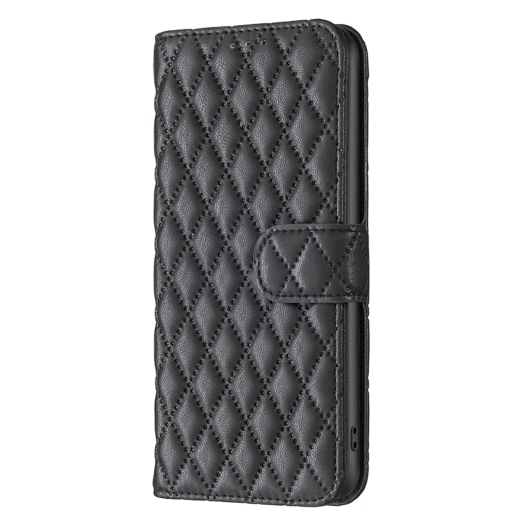 For Honor X6a Diamond Lattice Wallet Flip Leather Phone Case(Black) - Honor Cases by PMC TechLife | Online Shopping South Africa | PMC TechLife | Buy Now Pay Later Mobicred