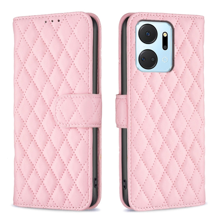 For Honor X7a Diamond Lattice Wallet Flip Leather Phone Case(Pink) - free shipping - PMC TechLife - Order now!