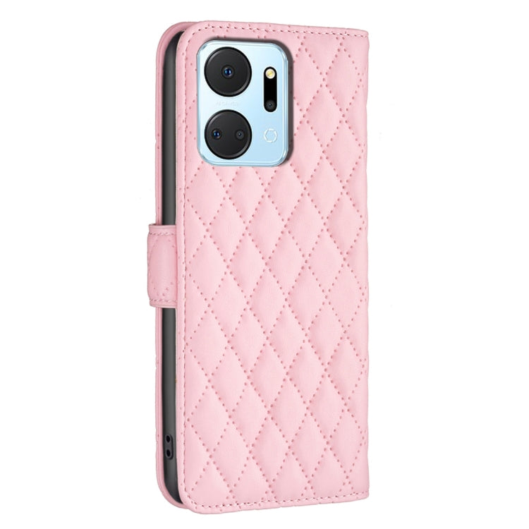 For Honor X7a Diamond Lattice Wallet Flip Leather Phone Case(Pink) - free shipping - PMC TechLife - Order now!