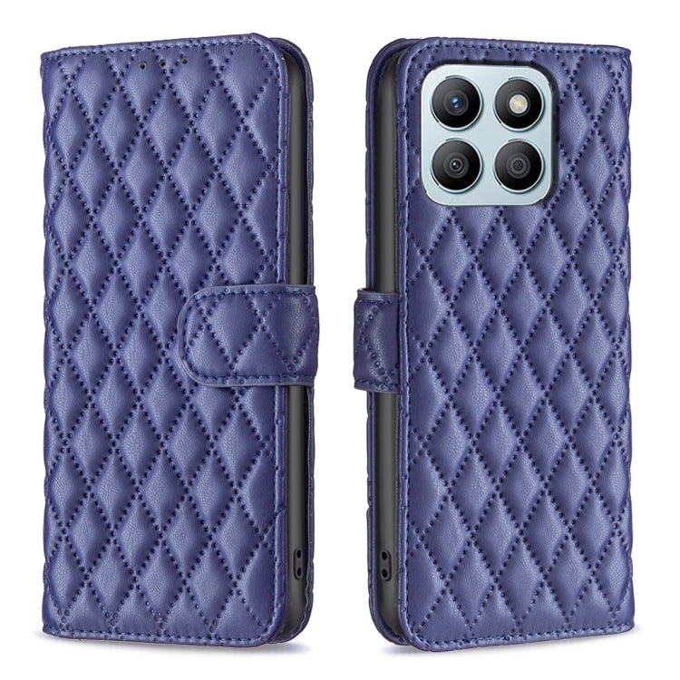 For Honor X8b Diamond Lattice Wallet Flip Leather Phone Case(Blue) - Honor Cases by PMC TechLife | Online Shopping South Africa | PMC TechLife | Buy Now Pay Later Mobicred