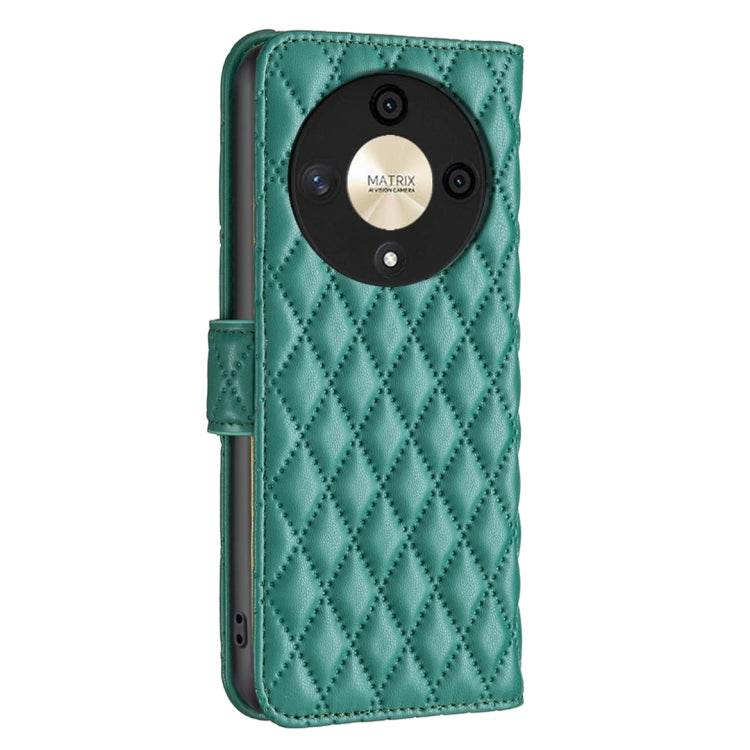 For Honor X9b/Magic6 Lite 5G Diamond Lattice Wallet Flip Leather Phone Case(Green) - Honor Cases by PMC TechLife | Online Shopping South Africa | PMC TechLife | Buy Now Pay Later Mobicred