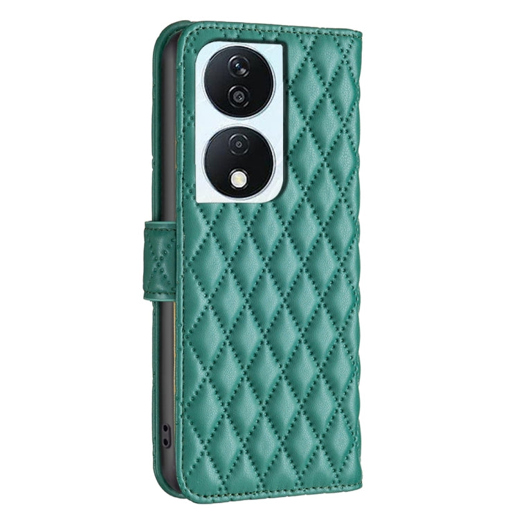For Honor X7b Diamond Lattice Wallet Flip Leather Phone Case(Green) - Honor Cases by PMC TechLife | Online Shopping South Africa | PMC TechLife | Buy Now Pay Later Mobicred