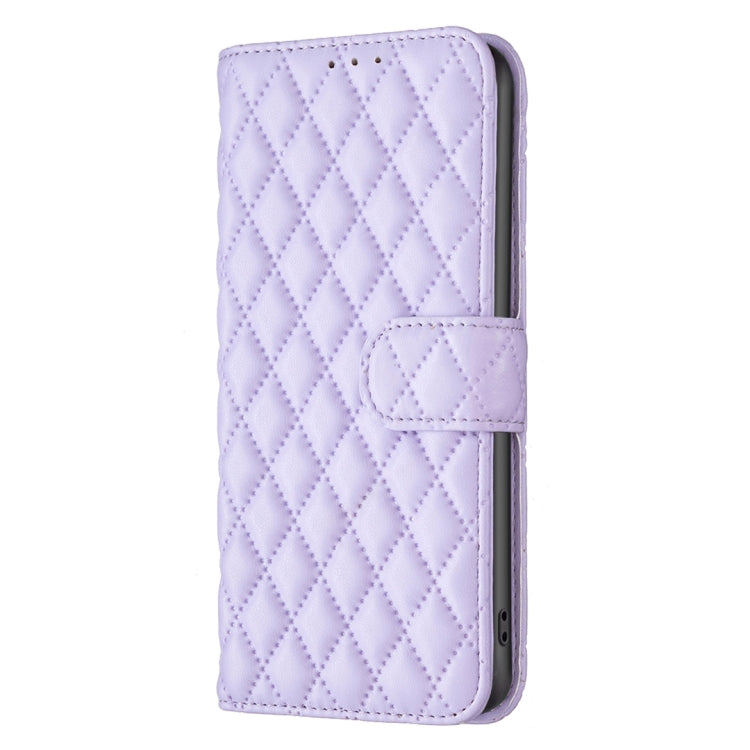 For Honor X7b Diamond Lattice Wallet Flip Leather Phone Case(Purple) - Honor Cases by PMC TechLife | Online Shopping South Africa | PMC TechLife | Buy Now Pay Later Mobicred