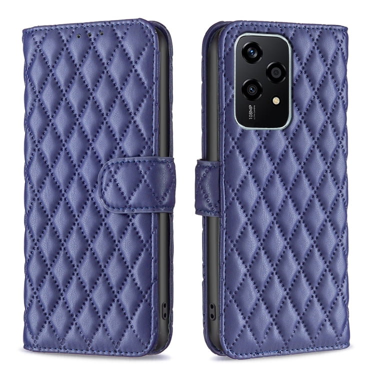 For Honor 200 Lite Global Diamond Lattice Wallet Flip Leather Phone Case(Blue) - Honor Cases by PMC TechLife | Online Shopping South Africa | PMC TechLife | Buy Now Pay Later Mobicred