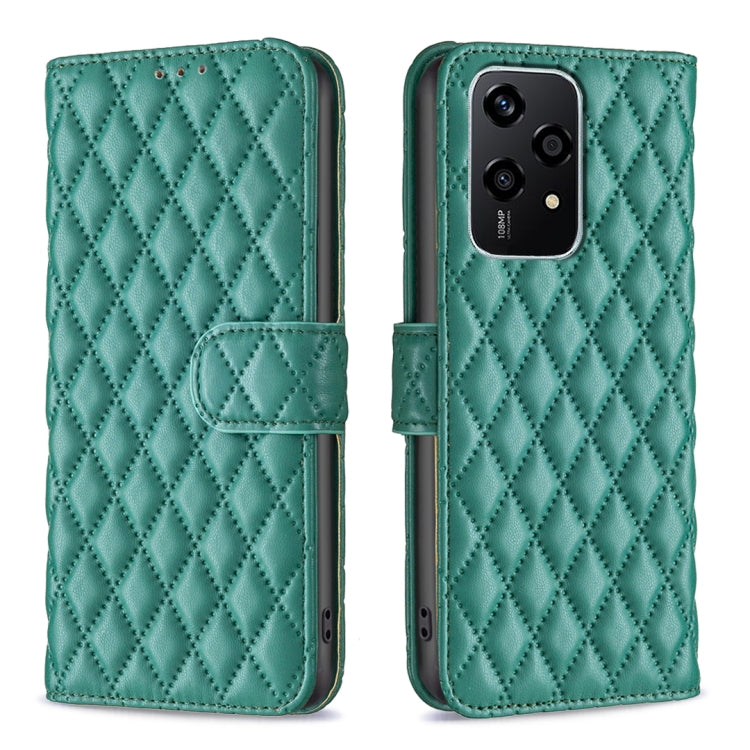 For Honor 200 Lite Global Diamond Lattice Wallet Flip Leather Phone Case(Green) - Honor Cases by PMC TechLife | Online Shopping South Africa | PMC TechLife | Buy Now Pay Later Mobicred