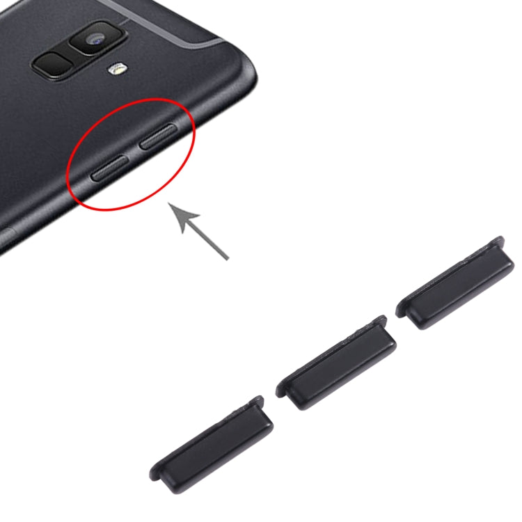 For Samsung Galaxy A6+ 2018 SM-A605 10pcs Power Button + Volume Control Button(Black) - free shipping - PMc TechLife - Order now!