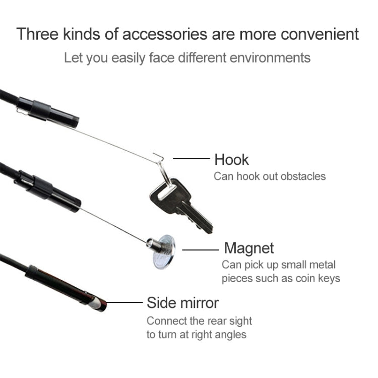AN97 Water-resistant Micro USB Endoscope Hard Tube Inspection Camera for Parts of OTG Function Android Mobile Phone, with 6 LEDs, Lens Diameter:5.5mm(Length: 1m) -  by PMC Jewellery | Online Shopping South Africa | PMC Jewellery | Buy Now Pay Later Mobicred