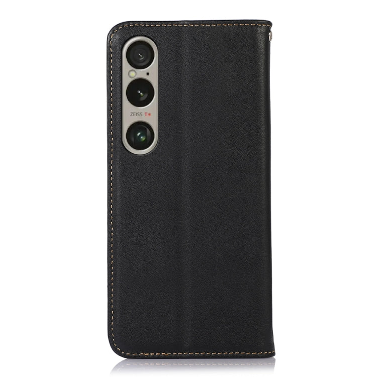 For Sony Xperia 1 VI KHAZNEH Nappa Top Layer Cowhide Leather Phone Case(Black) - free shipping - PMC TechLife - Order now!