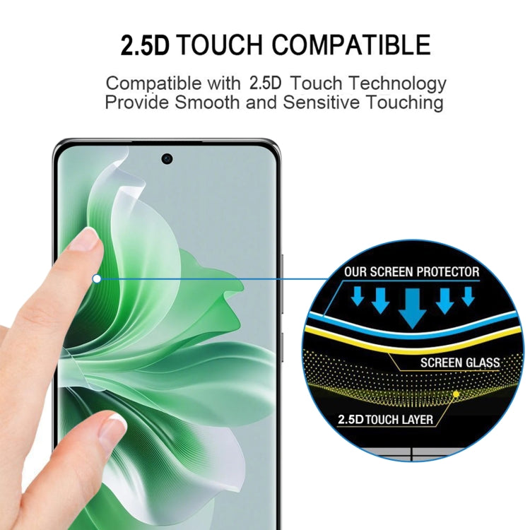 For OPPO Reno11 Pro Global 9H HD 3D Curved Edge Tempered Glass Film(Black) - OPPO Tempered Glass by PMC TechLife | Online Shopping South Africa | PMC TechLife | Buy Now Pay Later Mobicred