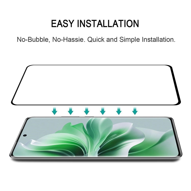 For OPPO Reno11 Pro Global 9H HD 3D Curved Edge Tempered Glass Film(Black) - OPPO Tempered Glass by PMC TechLife | Online Shopping South Africa | PMC TechLife | Buy Now Pay Later Mobicred