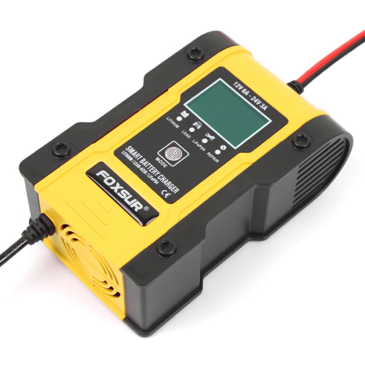 FOXSUR 12V-24V Car Motorcycle Repair Battery Charger AGM Charger Color:Yellow(US Plug) - free shipping - PMC TechLife - Order now!
