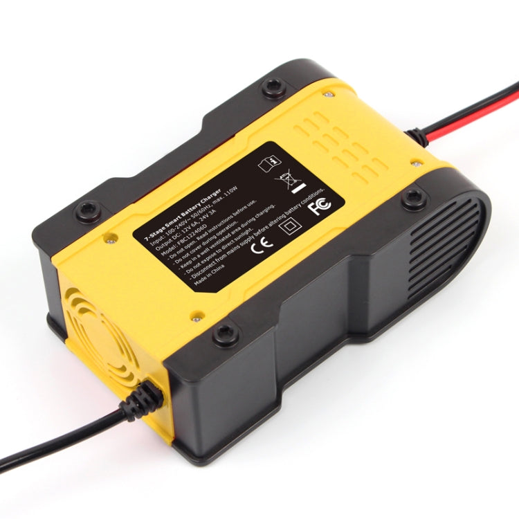 FOXSUR 12V-24V Car Motorcycle Repair Battery Charger AGM Charger Color:Yellow(US Plug) - free shipping - PMC TechLife - Order now!
