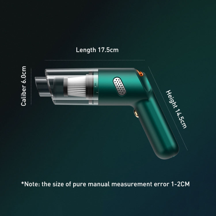 KBN-010 10000Pa Powerful Car Cordless Vacuum Cleaner Handheld Cleaning Tool, Spec:Premium Version(Dark Green) - Vacuum Cleaner by PMC TechLife | Online Shopping South Africa | PMC TechLife | Buy Now Pay Later Mobicred