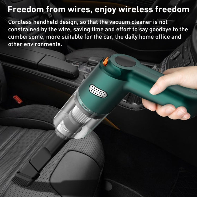 KBN-010 10000Pa Powerful Car Cordless Vacuum Cleaner Handheld Cleaning Tool, Spec:Premium Version(Dark Green) - Vacuum Cleaner by PMC TechLife | Online Shopping South Africa | PMC TechLife | Buy Now Pay Later Mobicred