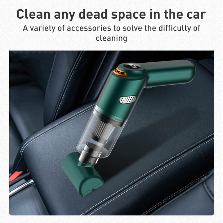 KBN-010 10000Pa Powerful Car Cordless Vacuum Cleaner Handheld Cleaning Tool, Spec:Premium Version(Dark Green) - Vacuum Cleaner by PMC TechLife | Online Shopping South Africa | PMC TechLife | Buy Now Pay Later Mobicred