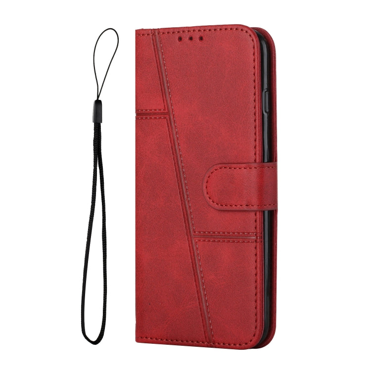 For Motorola Moto G Play 5G 2024/G 5G 2024 Stitching Calf Texture Buckle Leather Phone Case(Red) - Motorola Cases by PMC Jewellery | Online Shopping South Africa | PMC Jewellery | Buy Now Pay Later Mobicred