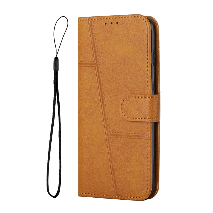 For Motorola Moto G Play 5G 2024/G 5G 2024 Stitching Calf Texture Buckle Leather Phone Case(Yellow) - Motorola Cases by PMC Jewellery | Online Shopping South Africa | PMC Jewellery | Buy Now Pay Later Mobicred