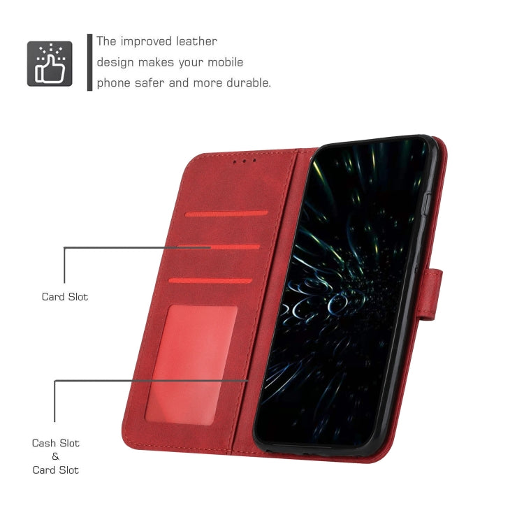 For Motorola Moto G Stylus 5G 2024 Stitching Calf Texture Buckle Leather Phone Case(Red) - Motorola Cases by PMC Jewellery | Online Shopping South Africa | PMC Jewellery | Buy Now Pay Later Mobicred