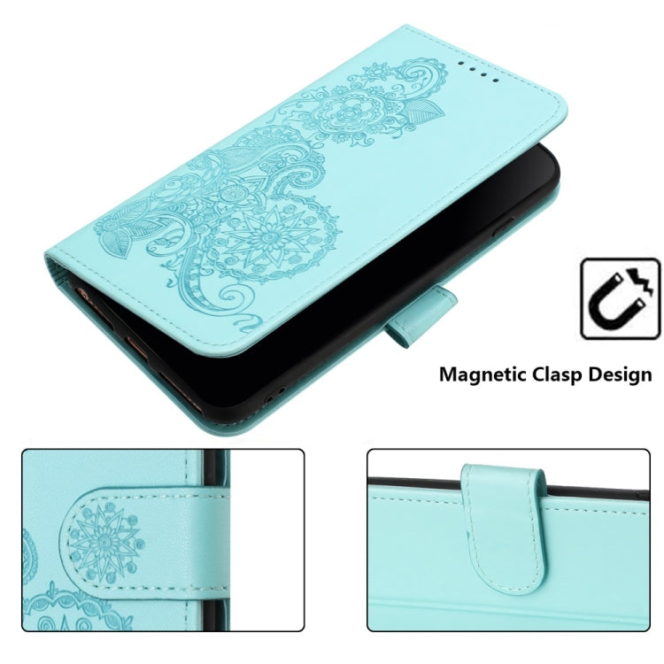 For Motorola Moto G Power 5G 2024 Datura Flower Embossed Flip Leather Phone Case(Light Blue) - Motorola Cases by PMC Jewellery | Online Shopping South Africa | PMC Jewellery | Buy Now Pay Later Mobicred