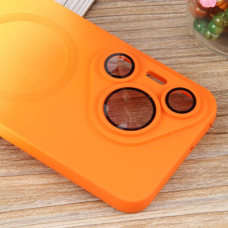 For Huawei Pura 70 Pro Liquid TPU Silicone Gradient MagSafe Phone Case(Orange Yellow) - Huawei Cases by PMC Jewellery | Online Shopping South Africa | PMC Jewellery | Buy Now Pay Later Mobicred