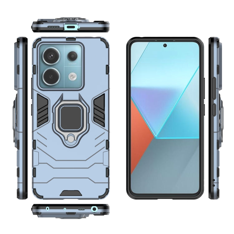 For Xiaomi Redmi Note 13 Pro Shockproof PC + TPU Holder Phone Case(Navy Blue) - Xiaomi Cases by PMC TechLife | Online Shopping South Africa | PMC TechLife | Buy Now Pay Later Mobicred