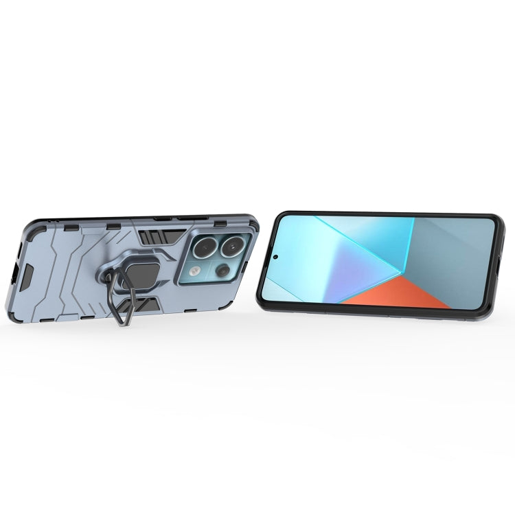 For Xiaomi Redmi Note 13 Pro Shockproof PC + TPU Holder Phone Case(Navy Blue) - Xiaomi Cases by PMC TechLife | Online Shopping South Africa | PMC TechLife | Buy Now Pay Later Mobicred