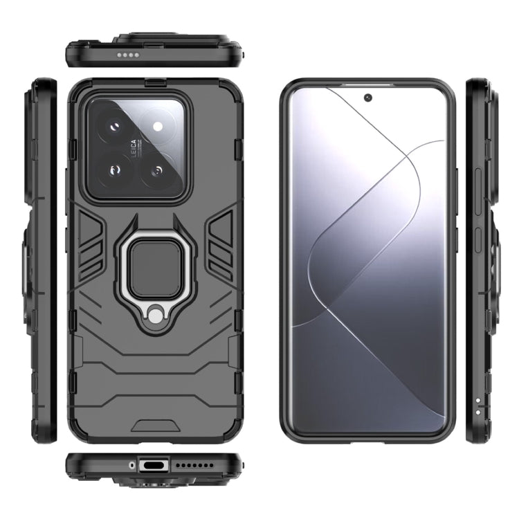For Xiaomi 14 Pro Shockproof PC + TPU Holder Phone Case(Black) - free shipping - PMC TechLife - Order now!