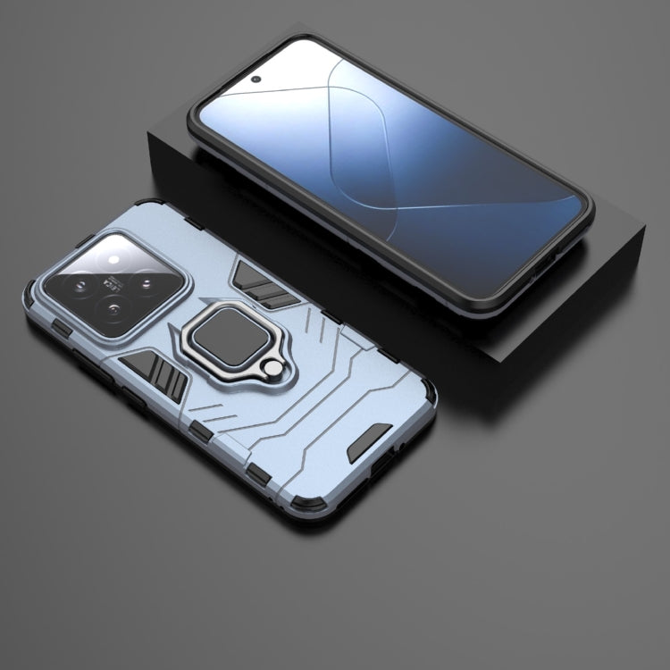 For Xiaomi 14 Shockproof PC + TPU Holder Phone Case(Navy Blue) - free shipping - PMC TechLife - Order now!