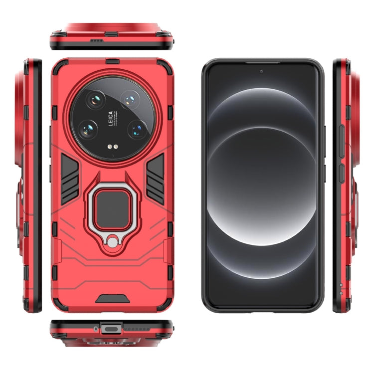 For Xiaomi 14 Ultra Shockproof PC + TPU Holder Phone Case(Red) -  by PMC TechLife | Online Shopping South Africa | PMC TechLife | Buy Now Pay Later Mobicred