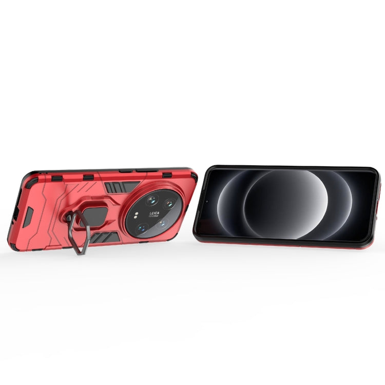 For Xiaomi 14 Ultra Shockproof PC + TPU Holder Phone Case(Red) -  by PMC TechLife | Online Shopping South Africa | PMC TechLife | Buy Now Pay Later Mobicred