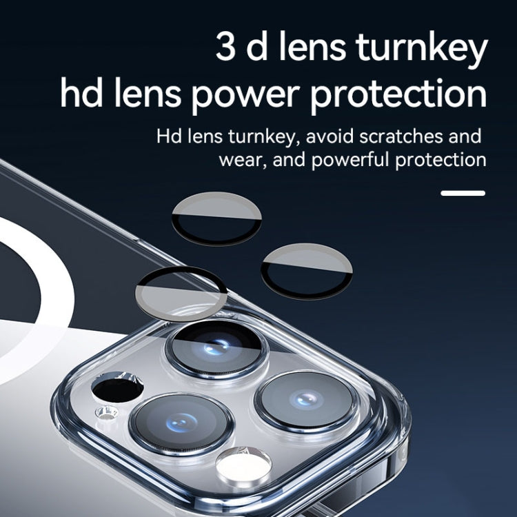 For iPhone 16 Pro Max SULADA Jingpin Series MagSafe All-inclusive Lens Electroplated TPU Phone Case(Transparent Blue) - free shipping - PMC Jewellery - Order now!