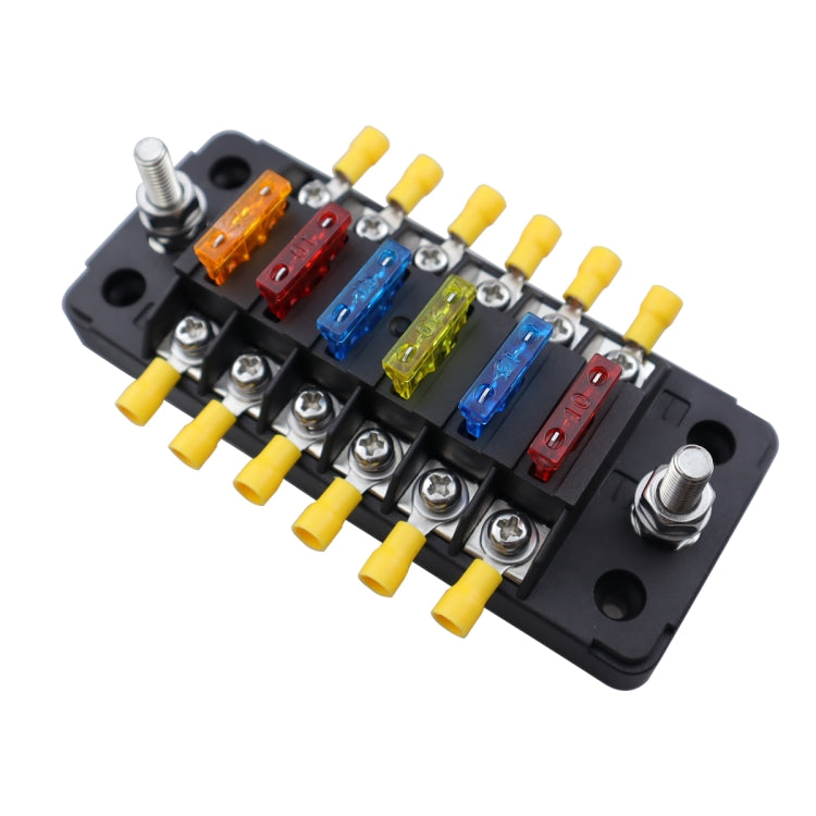CP-4041 Vertical 6 Way Fuse Block with Fuses and Terminals - Fuse by PMC TechLife | Online Shopping South Africa | PMC TechLife | Buy Now Pay Later Mobicred
