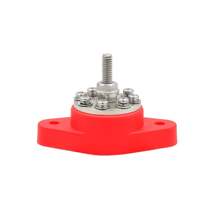 5/16 inch M8 RV Yacht 8-way Terminal Stud with 2pcs M5x20 Screws(Red) - Booster Cable & Clip by PMC TechLife | Online Shopping South Africa | PMC TechLife | Buy Now Pay Later Mobicred