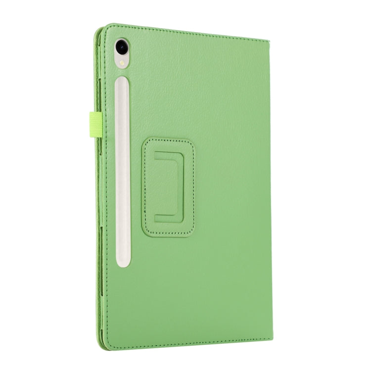 For Samsung Galaxy Tab S9 Ultra Litchi Texture Leather Tablet Case with Holder(Green) - free shipping - PMC Jewellery - Order now!