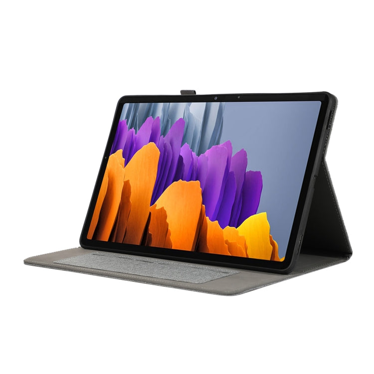 For Samsung Galaxy Tab S10 FE / S9 FE Fabric Texture Horizontal Flip Leather Tablet Case(Grey) - Other Galaxy Tab PC by PMC Jewellery | Online Shopping South Africa | PMC Jewellery | Buy Now Pay Later Mobicred