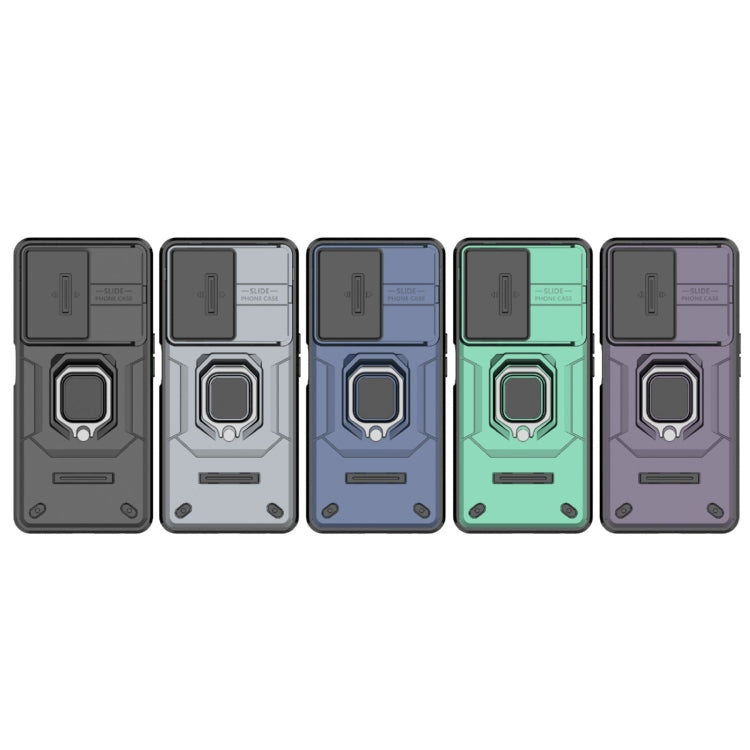 For OnePlus Nord CE 3 Lite 5G Sliding Camshield TPU + PC Shockproof Phone Case with Holder(Black) - OnePlus Cases by PMC TechLife | Online Shopping South Africa | PMC TechLife | Buy Now Pay Later Mobicred