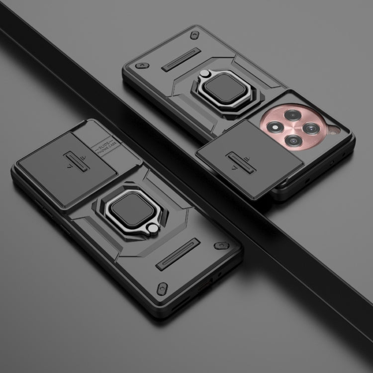 For OnePlus ACE 3 5G Sliding Camshield TPU + PC Shockproof Phone Case with Holder(Black) - OnePlus Cases by PMC TechLife | Online Shopping South Africa | PMC TechLife | Buy Now Pay Later Mobicred