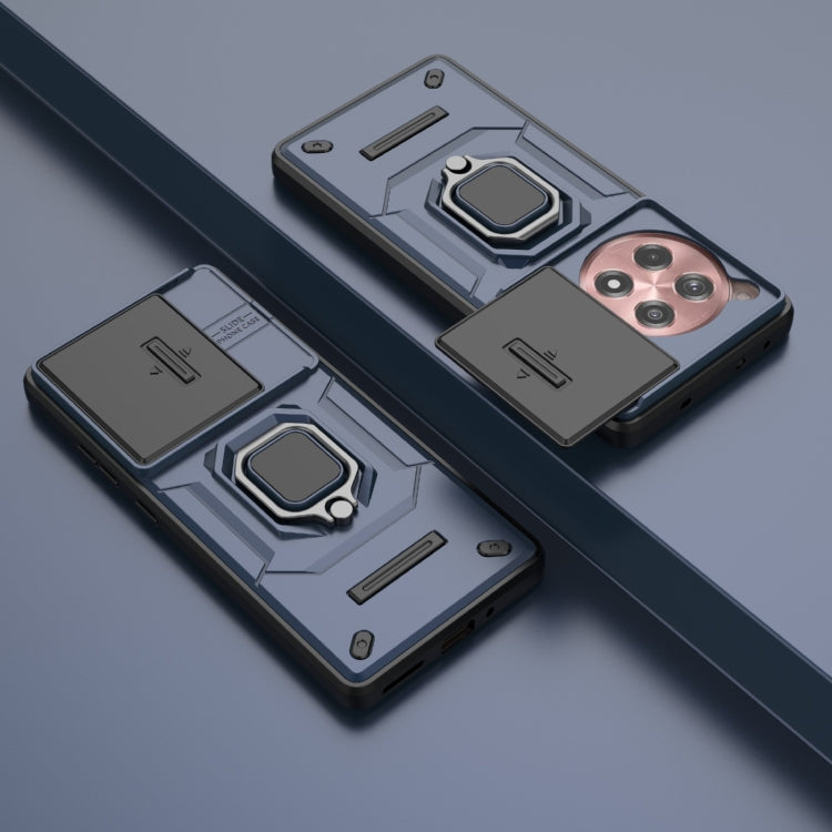 For OnePlus ACE 3 5G Sliding Camshield TPU + PC Shockproof Phone Case with Holder(Blue) - free shipping - PMC TechLife - Order now!