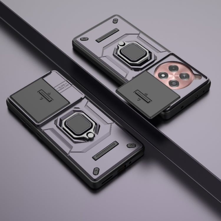 For OnePlus ACE 3 5G Sliding Camshield TPU + PC Shockproof Phone Case with Holder(Purple) - OnePlus Cases by PMC TechLife | Online Shopping South Africa | PMC TechLife | Buy Now Pay Later Mobicred