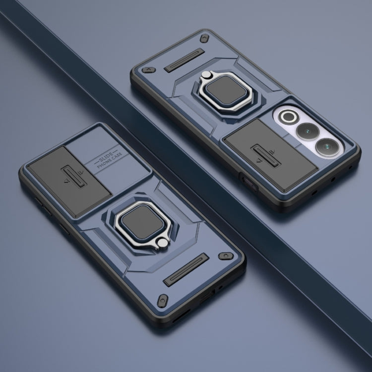 For OnePlus ACE 3V Sliding Camshield TPU + PC Shockproof Phone Case with Holder(Blue) - OnePlus Cases by PMC TechLife | Online Shopping South Africa | PMC TechLife | Buy Now Pay Later Mobicred