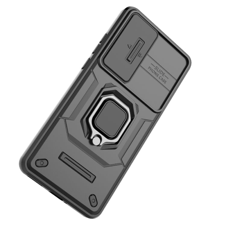 For OnePlus Nord CE4 5G Global Sliding Camshield TPU + PC Shockproof Phone Case with Holder(Grey) - OnePlus Cases by PMC TechLife | Online Shopping South Africa | PMC TechLife | Buy Now Pay Later Mobicred