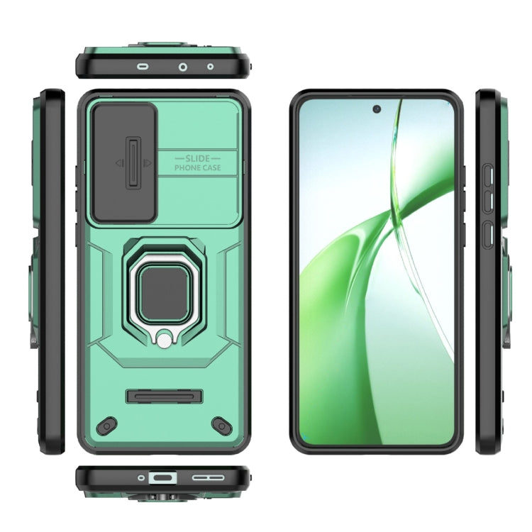 For OnePlus Nord CE4 5G Global Sliding Camshield TPU + PC Shockproof Phone Case with Holder(Green) - free shipping - PMC TechLife - Order now!