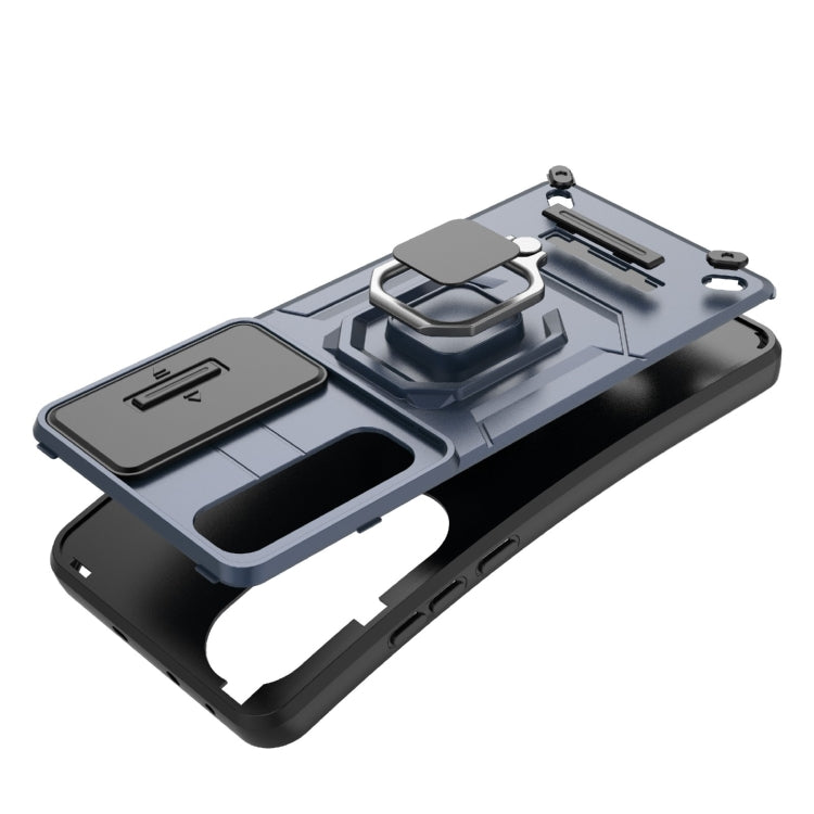 For OnePlus Nord CE4 5G Global Sliding Camshield TPU + PC Shockproof Phone Case with Holder(Purple) - OnePlus Cases by PMC TechLife | Online Shopping South Africa | PMC TechLife | Buy Now Pay Later Mobicred