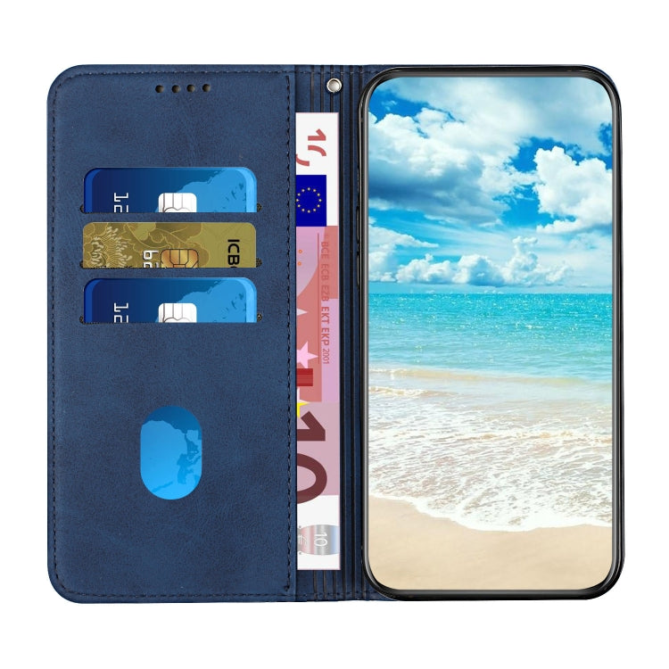 For Motorola Moto G Play 2024 Diamond Splicing Skin Feel Magnetic Leather Phone Case(Blue) - Motorola Cases by PMC Jewellery | Online Shopping South Africa | PMC Jewellery | Buy Now Pay Later Mobicred