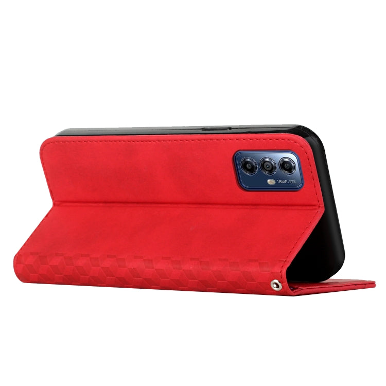 For Motorola Moto G Play 2024 Diamond Splicing Skin Feel Magnetic Leather Phone Case(Red) - Motorola Cases by PMC Jewellery | Online Shopping South Africa | PMC Jewellery | Buy Now Pay Later Mobicred