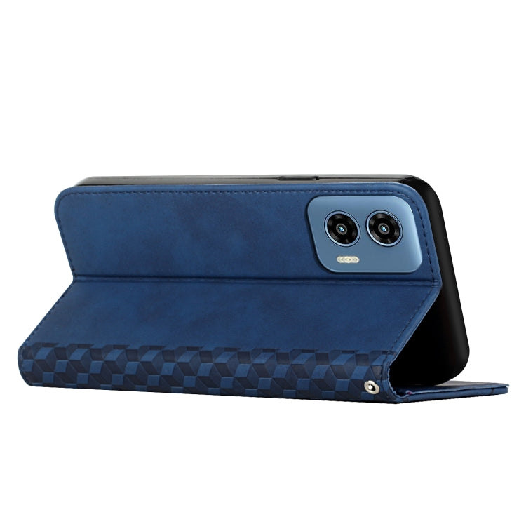For Motorola Moto G Play 5G 2024 / G 5G 2024 Diamond Splicing Skin Feel Magnetic Leather Phone Case(Blue) - Motorola Cases by PMC Jewellery | Online Shopping South Africa | PMC Jewellery | Buy Now Pay Later Mobicred