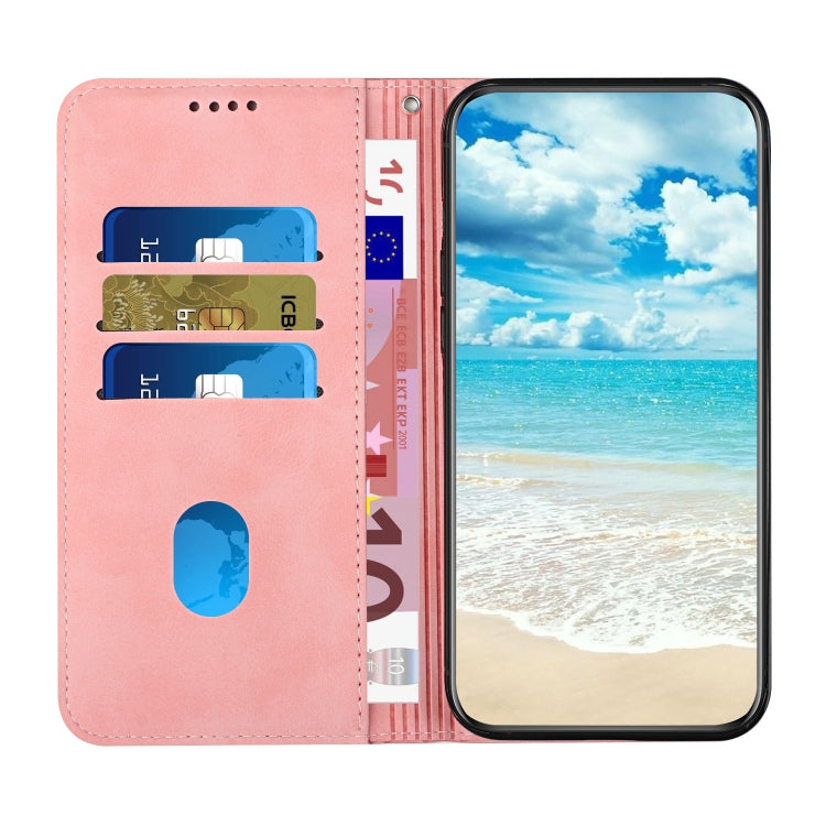 For Motorola Moto G Play 5G 2024 / G 5G 2024 Diamond Splicing Skin Feel Magnetic Leather Phone Case(Rose Gold) - Motorola Cases by PMC Jewellery | Online Shopping South Africa | PMC Jewellery | Buy Now Pay Later Mobicred