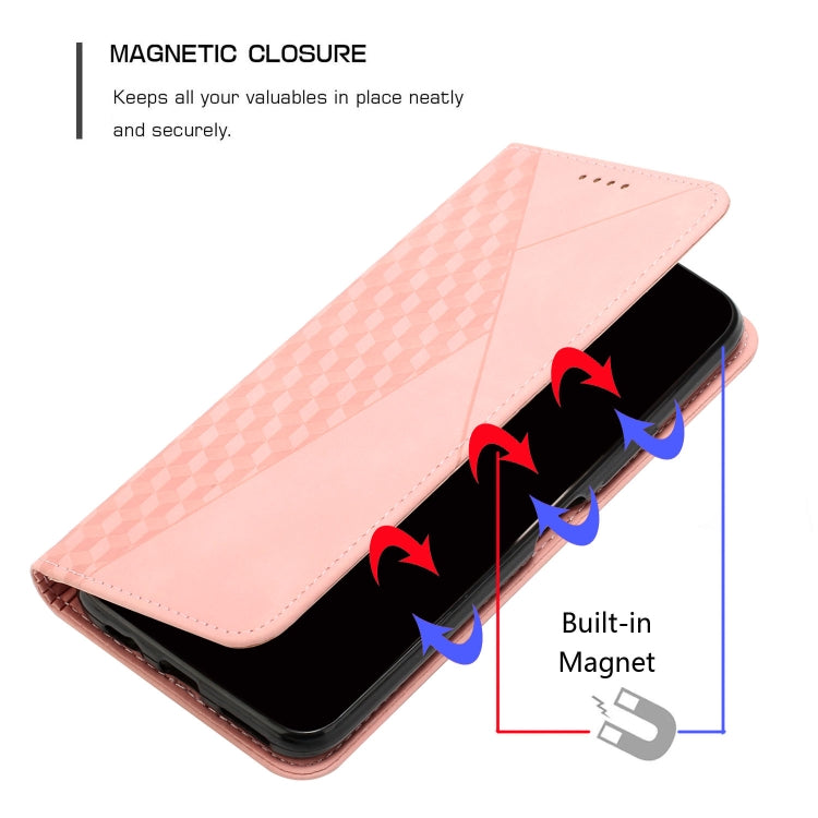 For Motorola Moto G Play 5G 2024 / G 5G 2024 Diamond Splicing Skin Feel Magnetic Leather Phone Case(Rose Gold) - Motorola Cases by PMC Jewellery | Online Shopping South Africa | PMC Jewellery | Buy Now Pay Later Mobicred