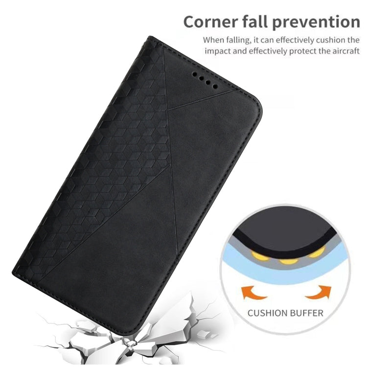 For Motorola Moto G Play 5G 2024 / G 5G 2024 Diamond Splicing Skin Feel Magnetic Leather Phone Case(Black) - Motorola Cases by PMC Jewellery | Online Shopping South Africa | PMC Jewellery | Buy Now Pay Later Mobicred